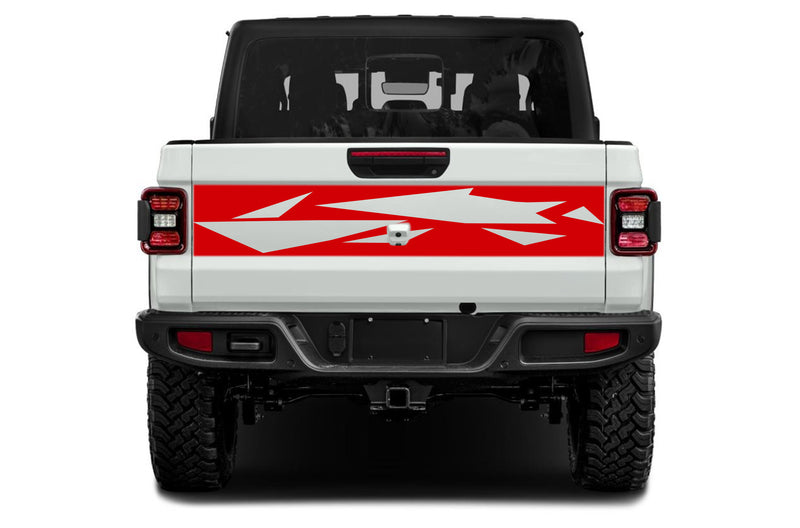 Geometric style tailgate graphics decals compatible with Jeep Gladiator JT