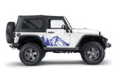 Mountain forest decals graphics compatible with Jeep Wrangler JK 2 doors