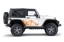 Mountain forest decals graphics compatible with Jeep Wrangler JK 2 doors