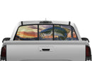 Largemouth bass perforated window graphics decals for Toyota Tacoma