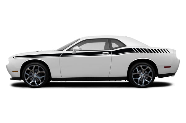 Long side stripes graphics decals for Dodge Challenger