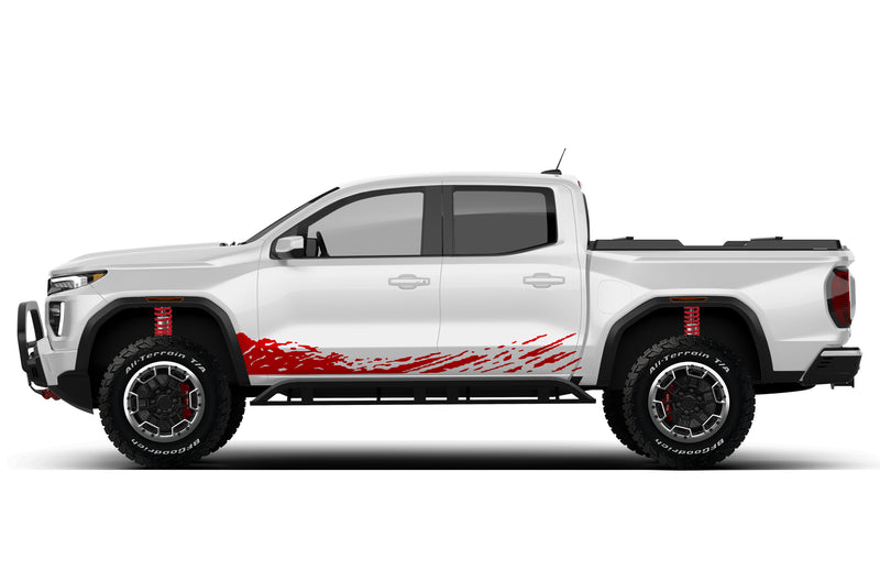 Lower mud splash side graphics decals for GMC Canyon