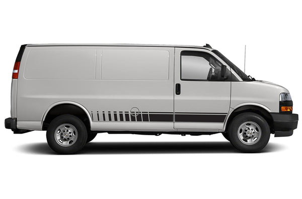 Lower Stripes Side Graphics Decals for Chevrolet Express