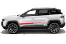 Lower double side stripes graphics decals for Jeep Compass