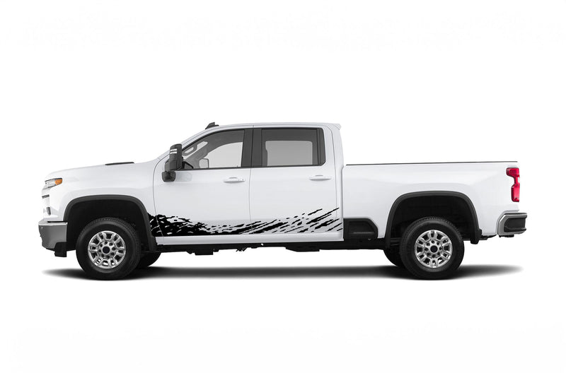 Lower mud splash side graphics decals for Chevrolet Silverado 2500HD