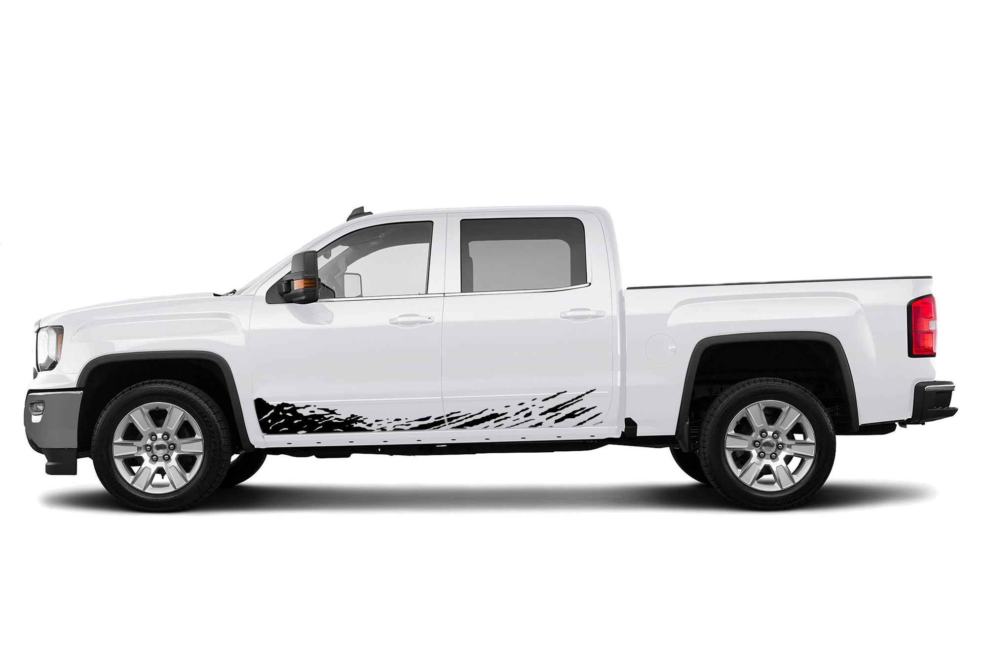Lower mud splash side bed graphics decals for GMC Sierra 2014-2018