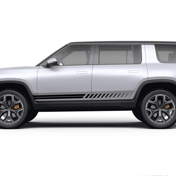 Lower panel stripes side graphics decals for Rivian R1S