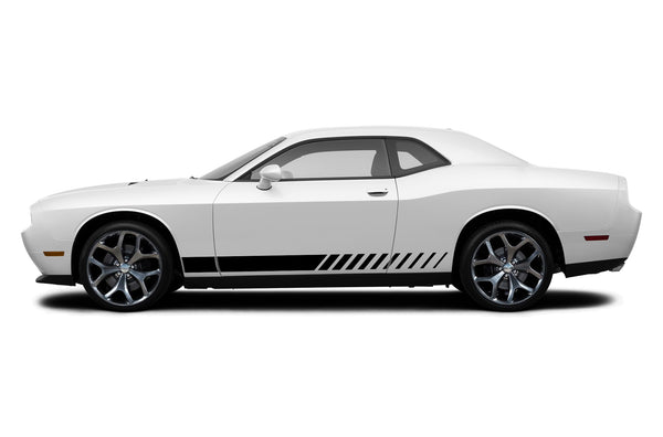 Lower racing stripes graphics decals for Dodge Challenger