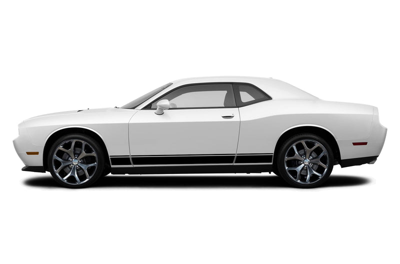 Lower side road stripes graphics decals for Dodge Challenger