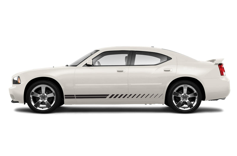 Lower side rush stripes graphics decals for Dodge Charger 2006-2010