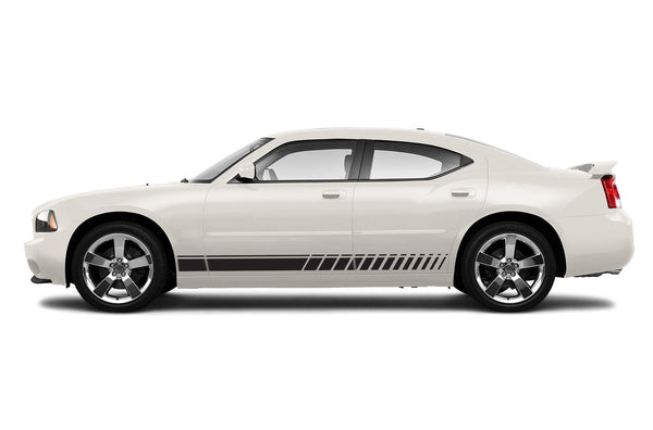 Lower side speed stripes graphics decals for Dodge Charger 2006-2010