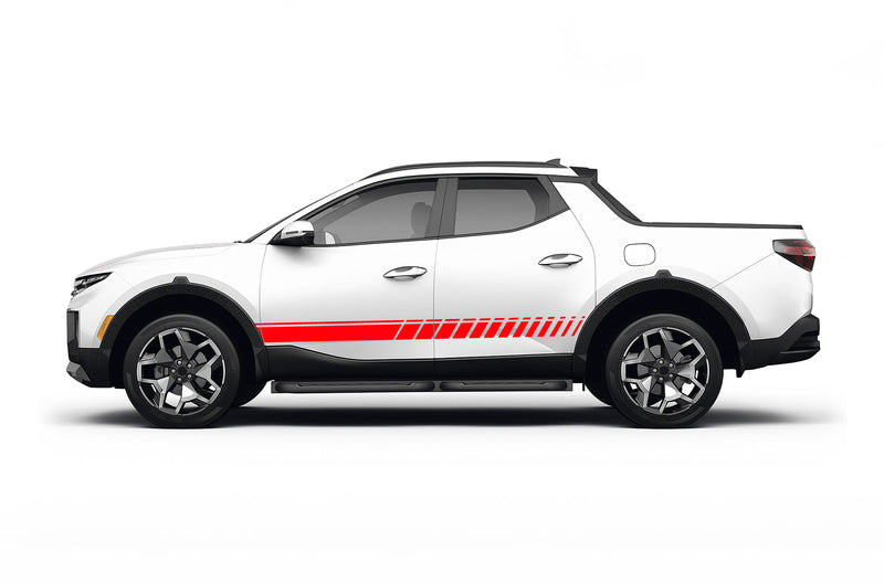 Lower side stripes graphics decals for Hyundai Santa Cruz