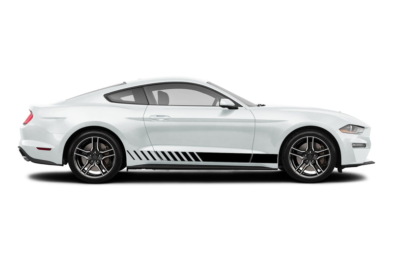 Lower side stripes graphics decals for Ford Mustang