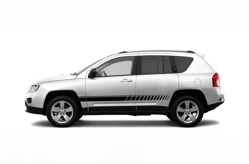 Lower side stripes decals compatible with Jeep Compass 2011-2017