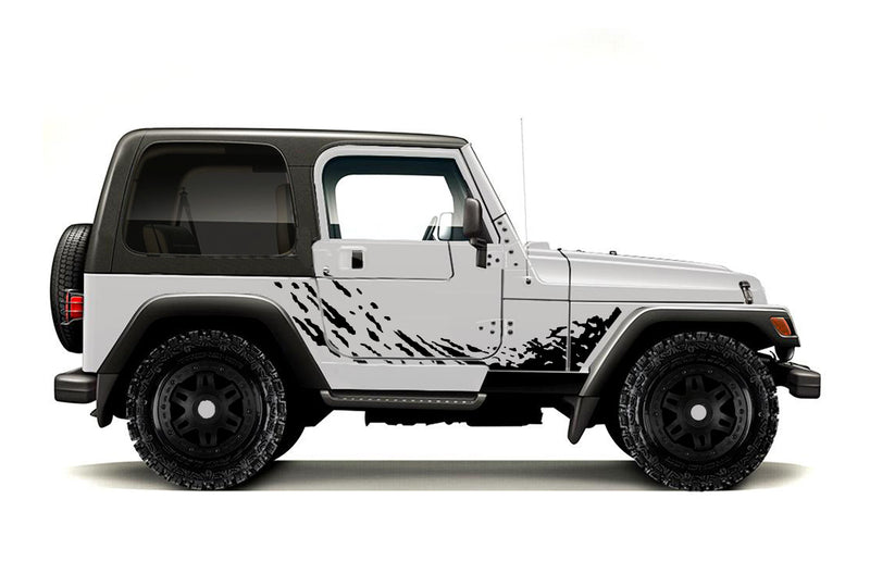 Lower splash graphics decals for Jeep Wrangler TJ