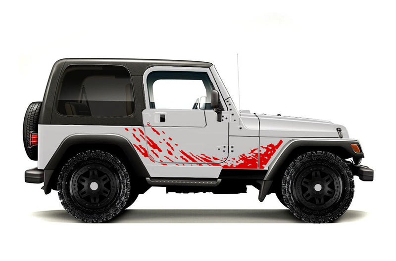 Lower splash graphics decals for Jeep Wrangler TJ