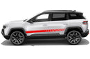 Lower side stripes graphics decals for Jeep Compass