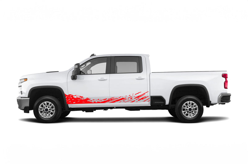 Lower mud splash side graphics decals for Chevrolet Silverado 2500HD