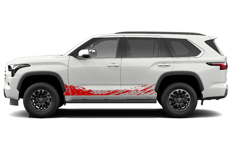 Lower mud splash side graphics vinyl decals for Toyota Sequoia