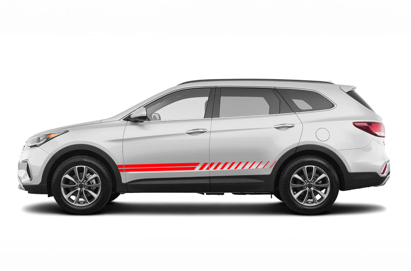 Lower panel stripes graphics decals for Hyundai Santa Fe 2019-2023