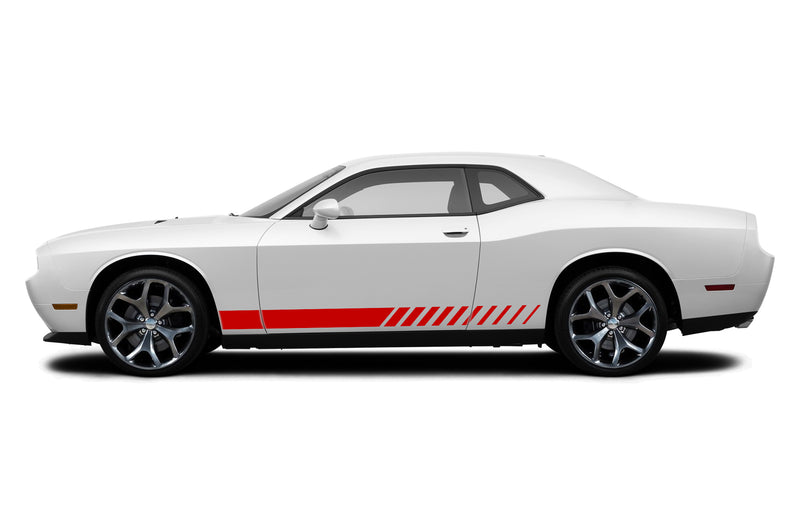 Lower racing stripes graphics decals for Dodge Challenger