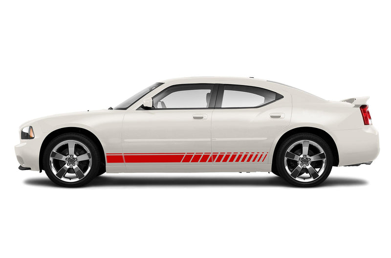 Lower side speed stripes graphics decals for Dodge Charger 2006-2010