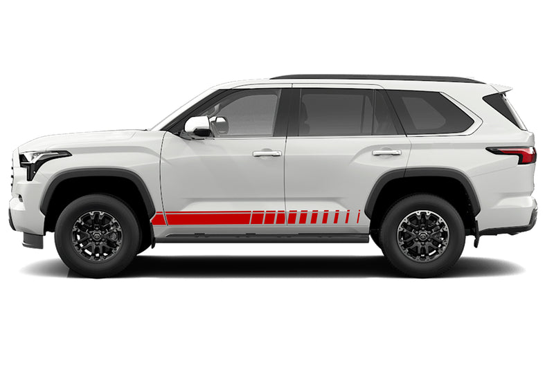 Lower side stripes graphics vinyl decals for Toyota Sequoia