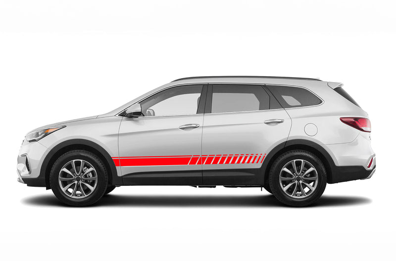 Lower stripes graphics decals for Hyundai Santa Fe 2019-2023