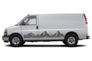 Mountain Adventure Side Graphics Decals for GMC Savana