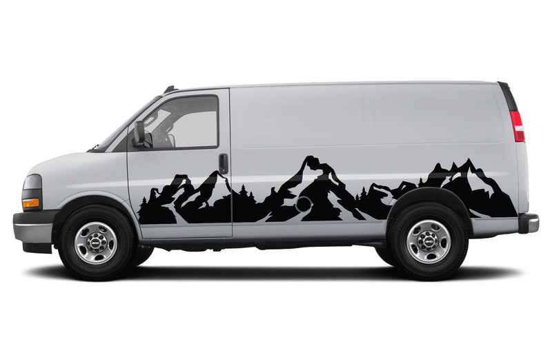 Mountain Escape Side Graphics Decals for GMC Savana