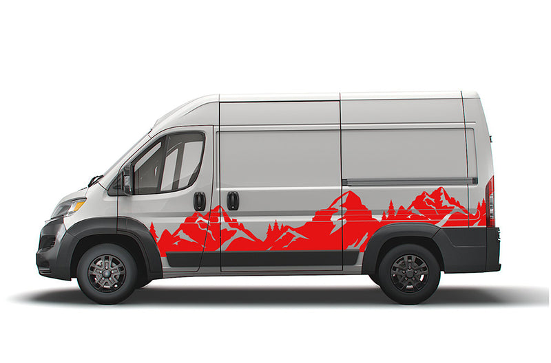 Mountain Adventure Decals for Ram ProMaster, Van Graphics & Stickers