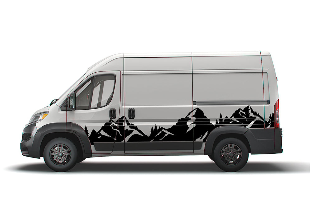Promaster Graphics Mountain Adventure Decals for Ram ProMaster, Van Graphics & Stickers