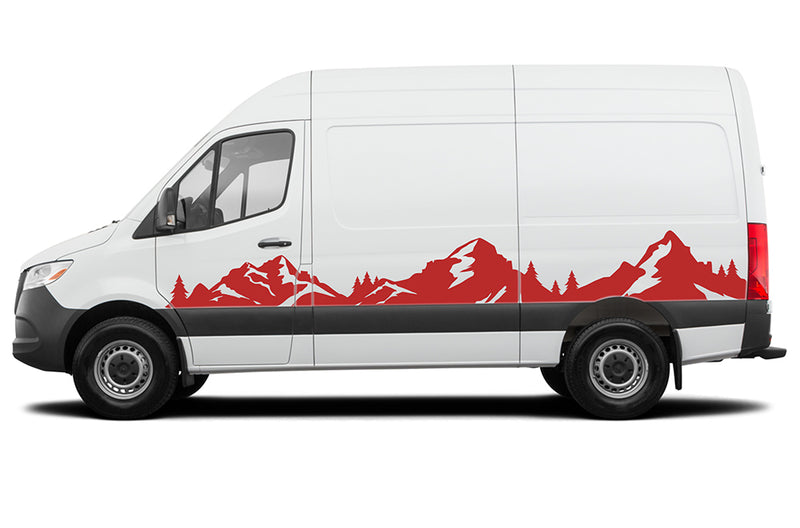 Mountain adventure side graphics decals for Mercedes Sprinter