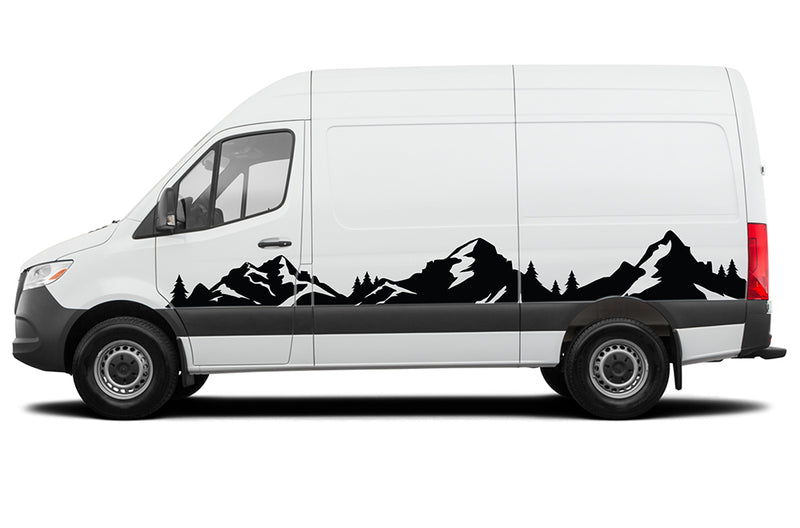 Mountain adventure side graphics decals for Mercedes Sprinter