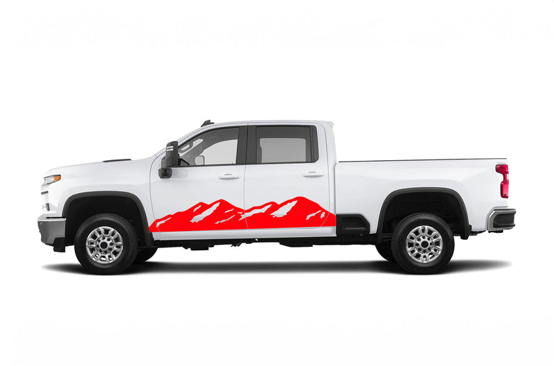 Mountain side graphics decals for Chevrolet Silverado 2500HD