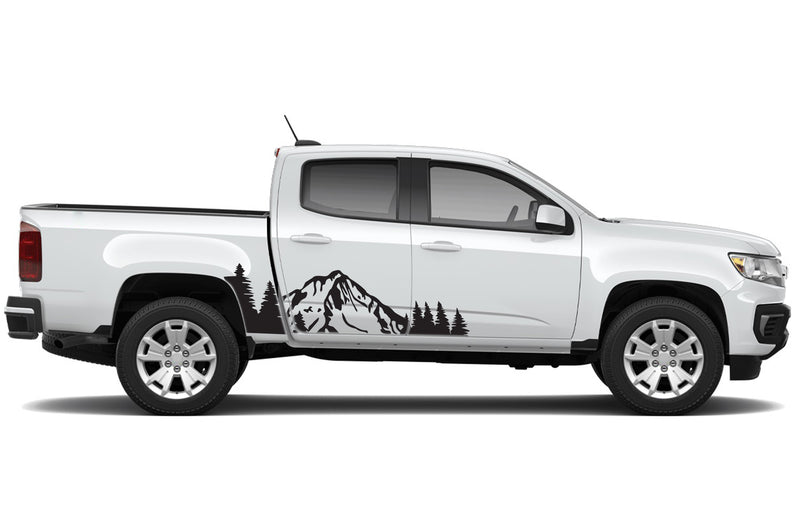 Mountain forest side graphics decals for Chevrolet Colorado 2015-2022