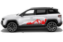 Mountain forest side graphics decals for Jeep Compass