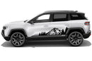 Mountain forest side graphics decals for Jeep Compass