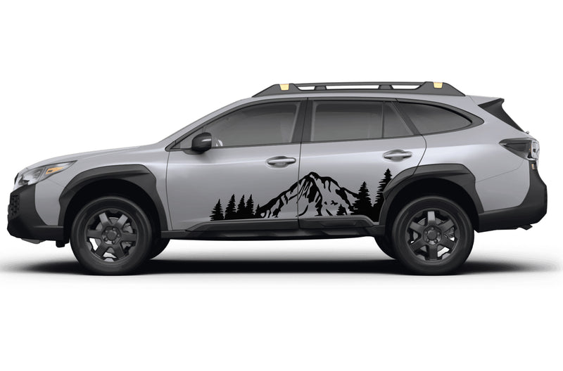 Mountain forest side graphics decals for Subaru Outback