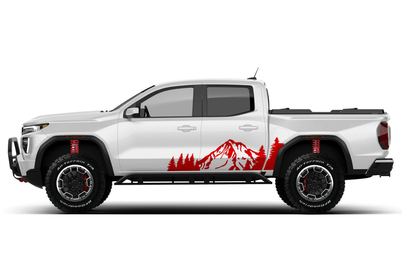 Mountain forest side graphics decals for GMC Canyon