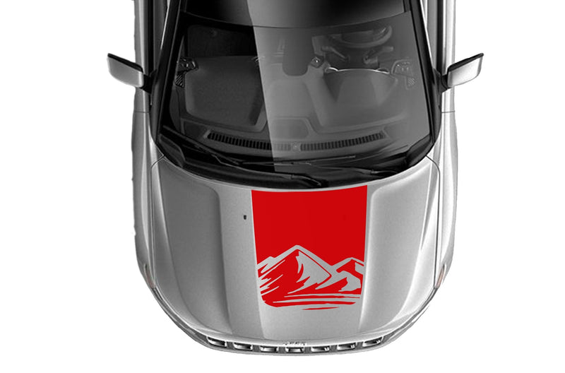 Mountain hood graphics decals for Jeep Compass