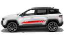 Mountain lower side stripes graphics decals for Jeep Compass