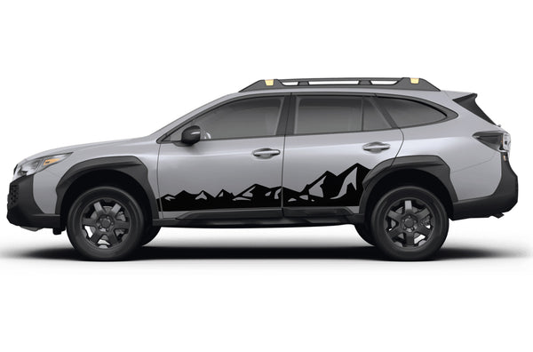 Mountain range side graphics decals for Subaru Outback