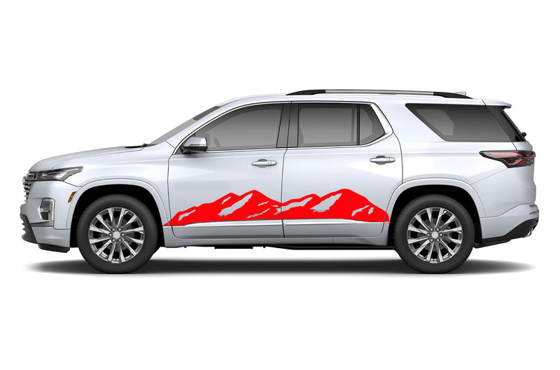 Mountain graphics decals for Chevrolet Traverse 2018-2023