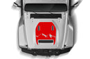 Mountain style hood graphics decals for Jeep Gladiator JT Mojave