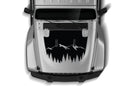 Mountain trees graphics hood decals for Jeep Gladiator JT