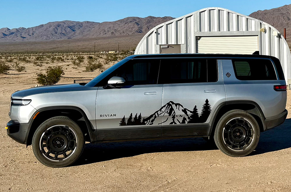 Mountain forest side graphics decals for Rivian R1S