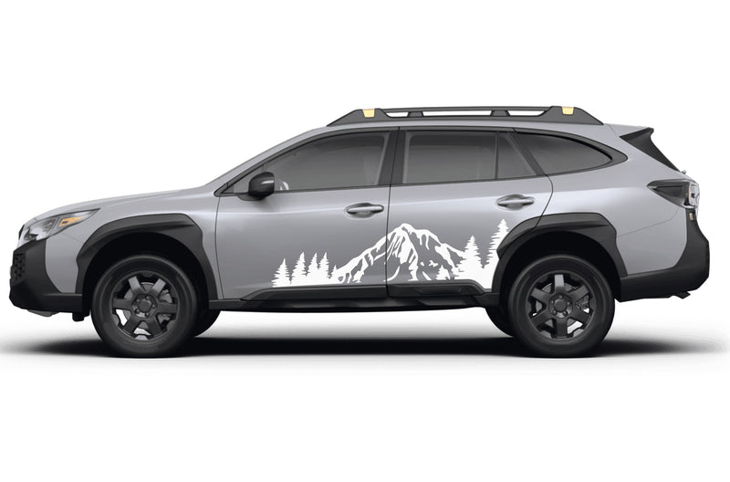 Mountain forest side graphics decals for Subaru Outback