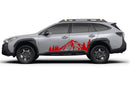 Mountain forest side graphics decals for Subaru Outback