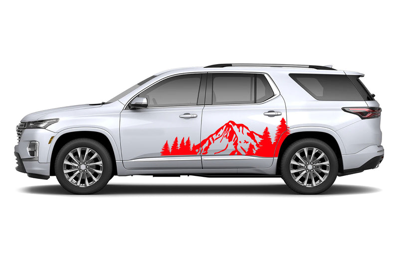 Mountain forest graphics decals for Chevrolet Traverse 2018-2023